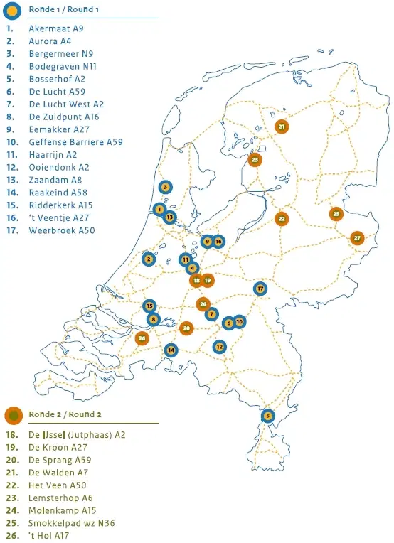 Huurrechten van 27 benzinestationlocaties iov. Rijksvastgoedbedrijf