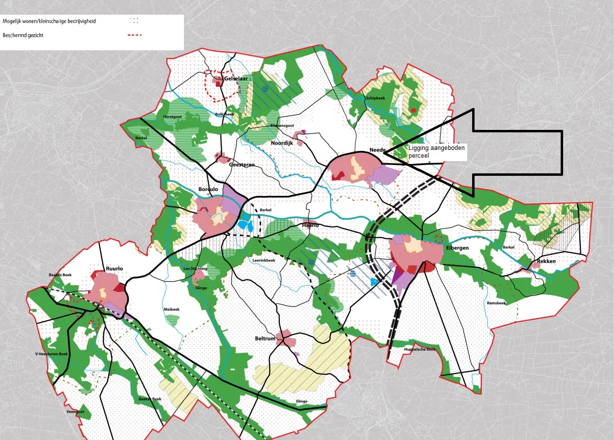 Percelen agrarische grond (perceelnummers 9465, 9459, 9480) gelegen in de gemeente Neede