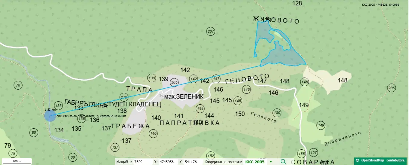 45.922 m² bosgrond (één perceel) - Kostel, Veliko Tarnovo - Bulgarije