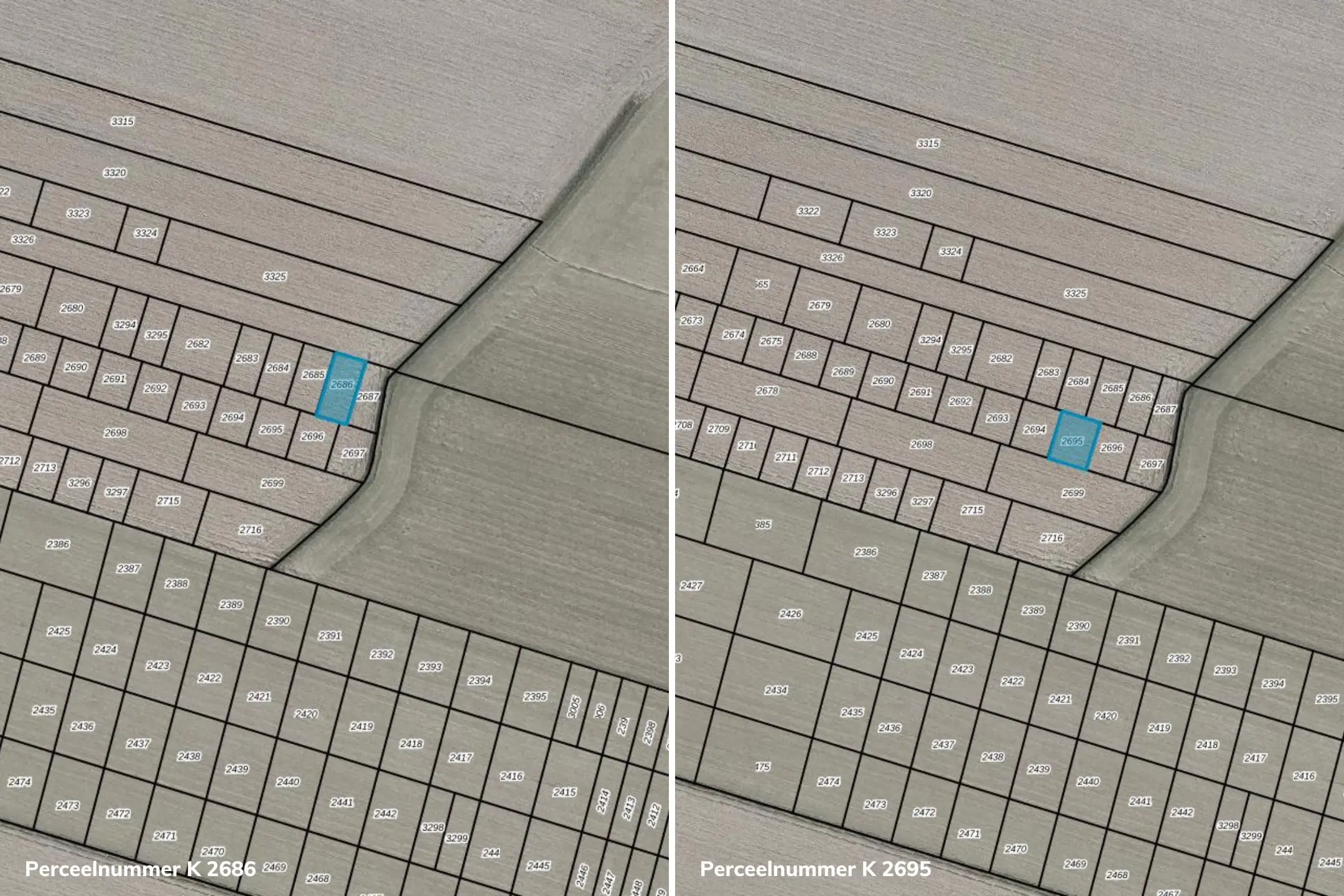 Percelen agrarische grond (perceelnummers 2686 en 2695) gelegen in de gemeente Terneuzen