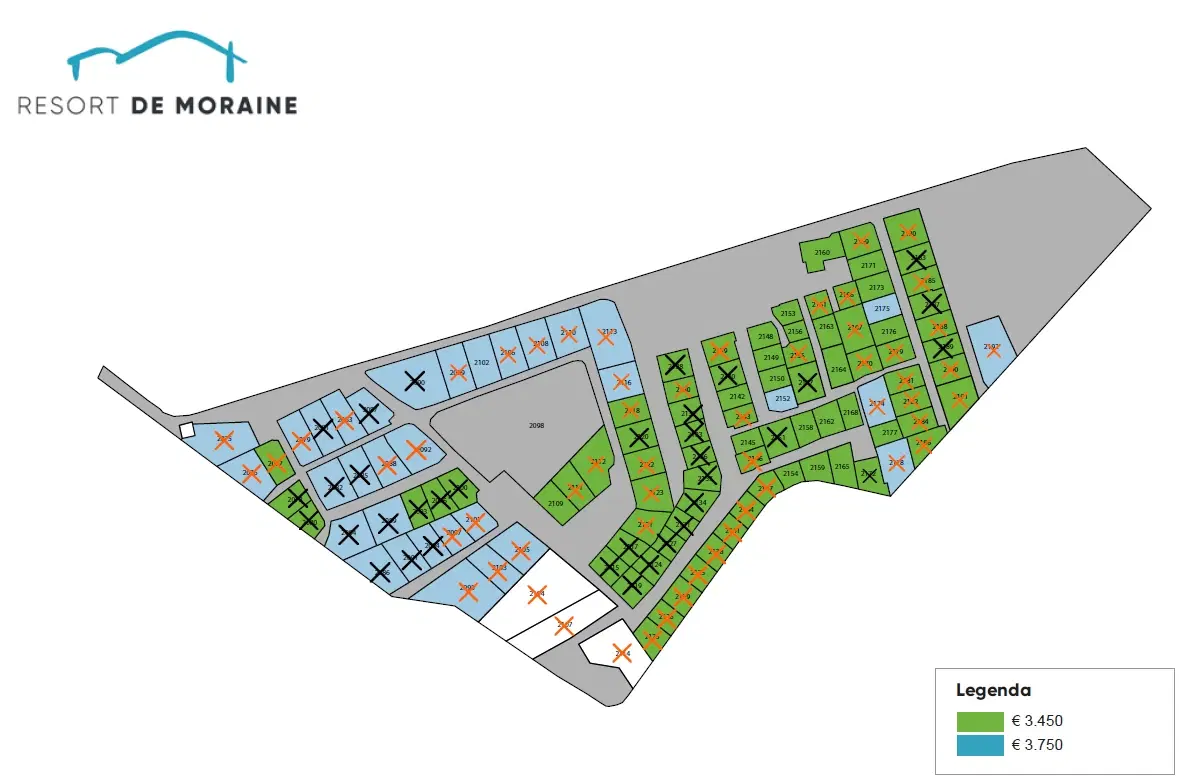 COMBINATIEVEILING - 23 percelen grond gelegen op Resort De Moraine te Spier