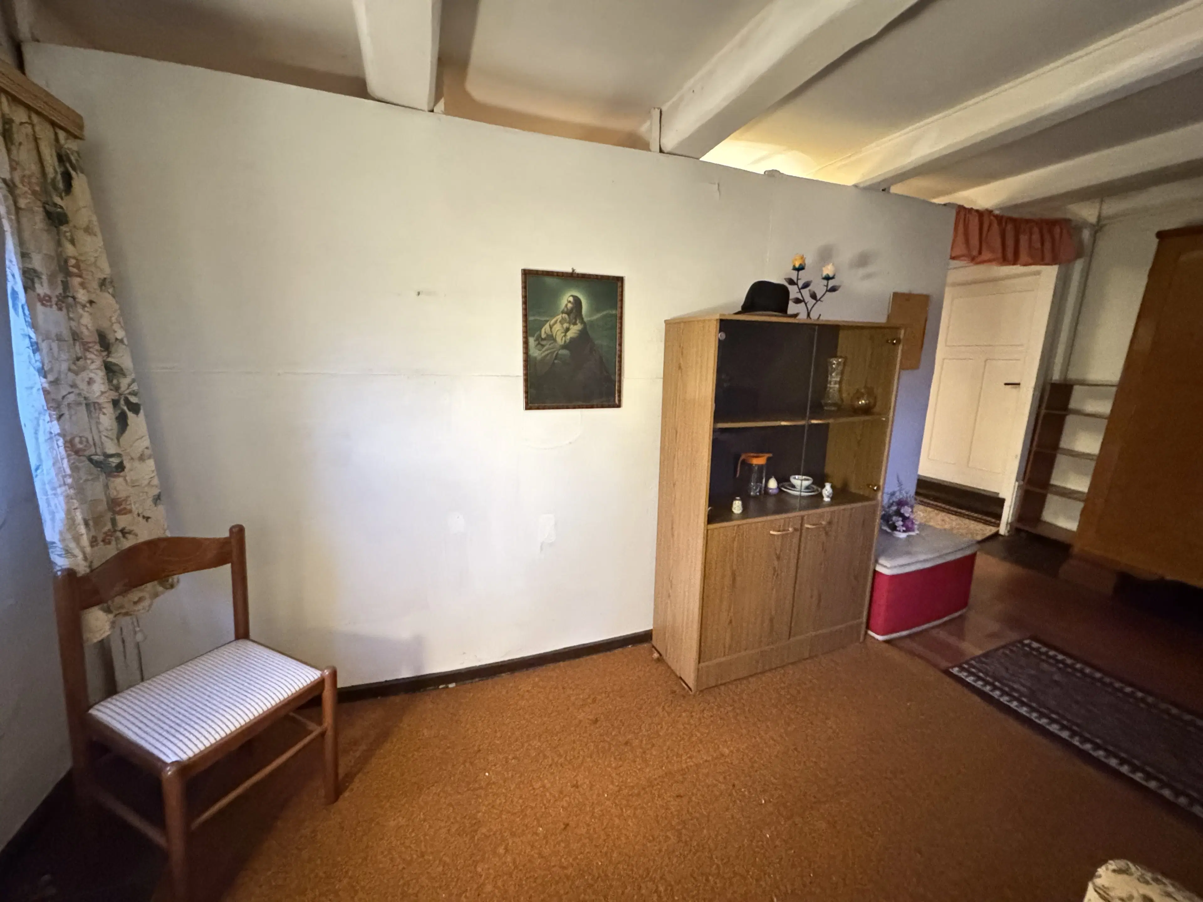 Vakwerkhuis nabij drielandenpunt Duitsland, Tsjechië en Polen in Hirschfelde, Duitsland