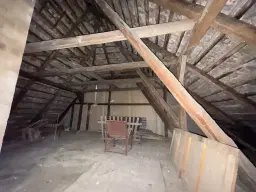 Vakwerkhuis nabij drielandenpunt Duitsland, Tsjechië en Polen in Hirschfelde, Duitsland