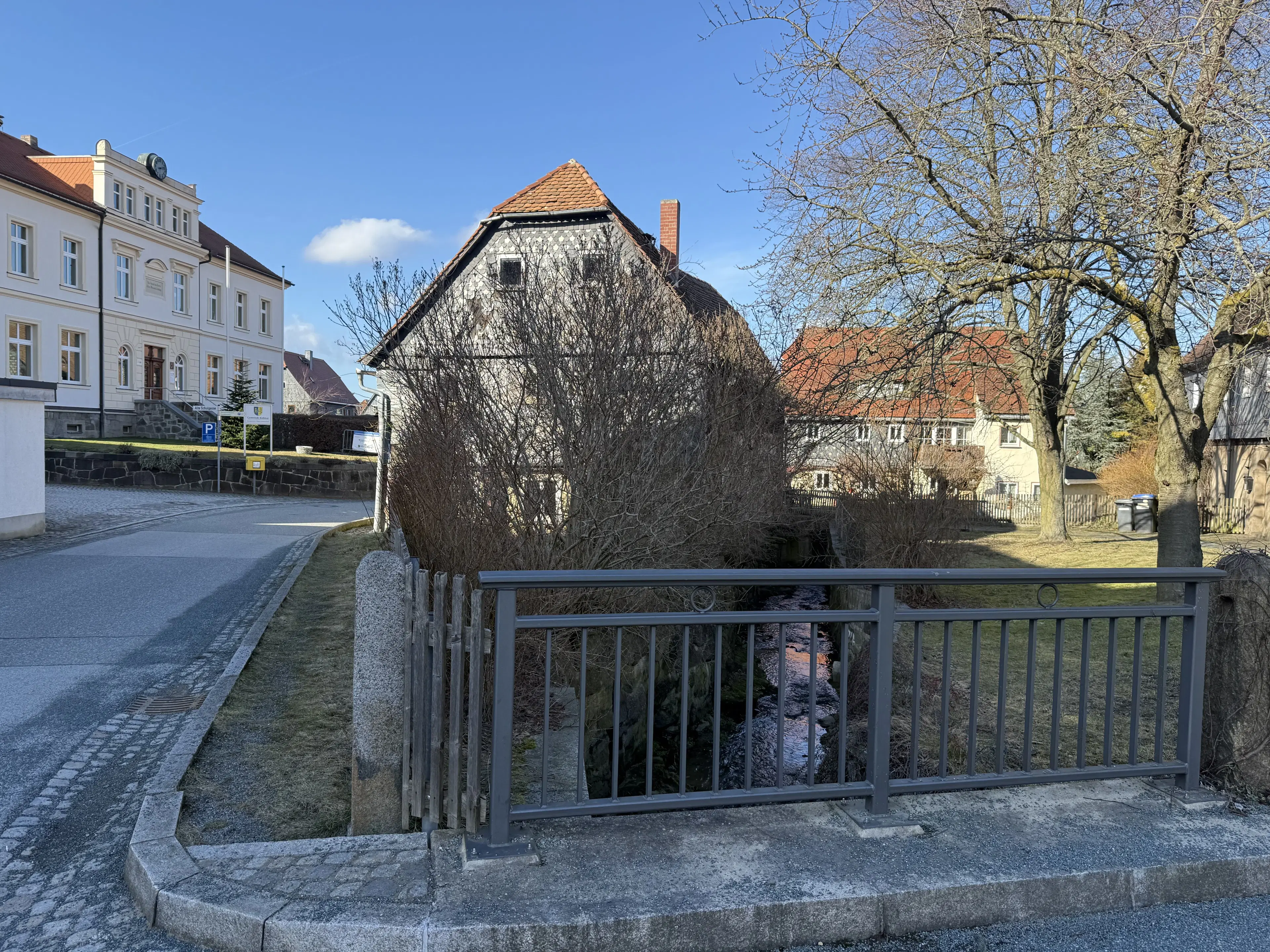 Traditioneel vakwerkhuis in Obercunnersdorf, Bautzen - Duitsland