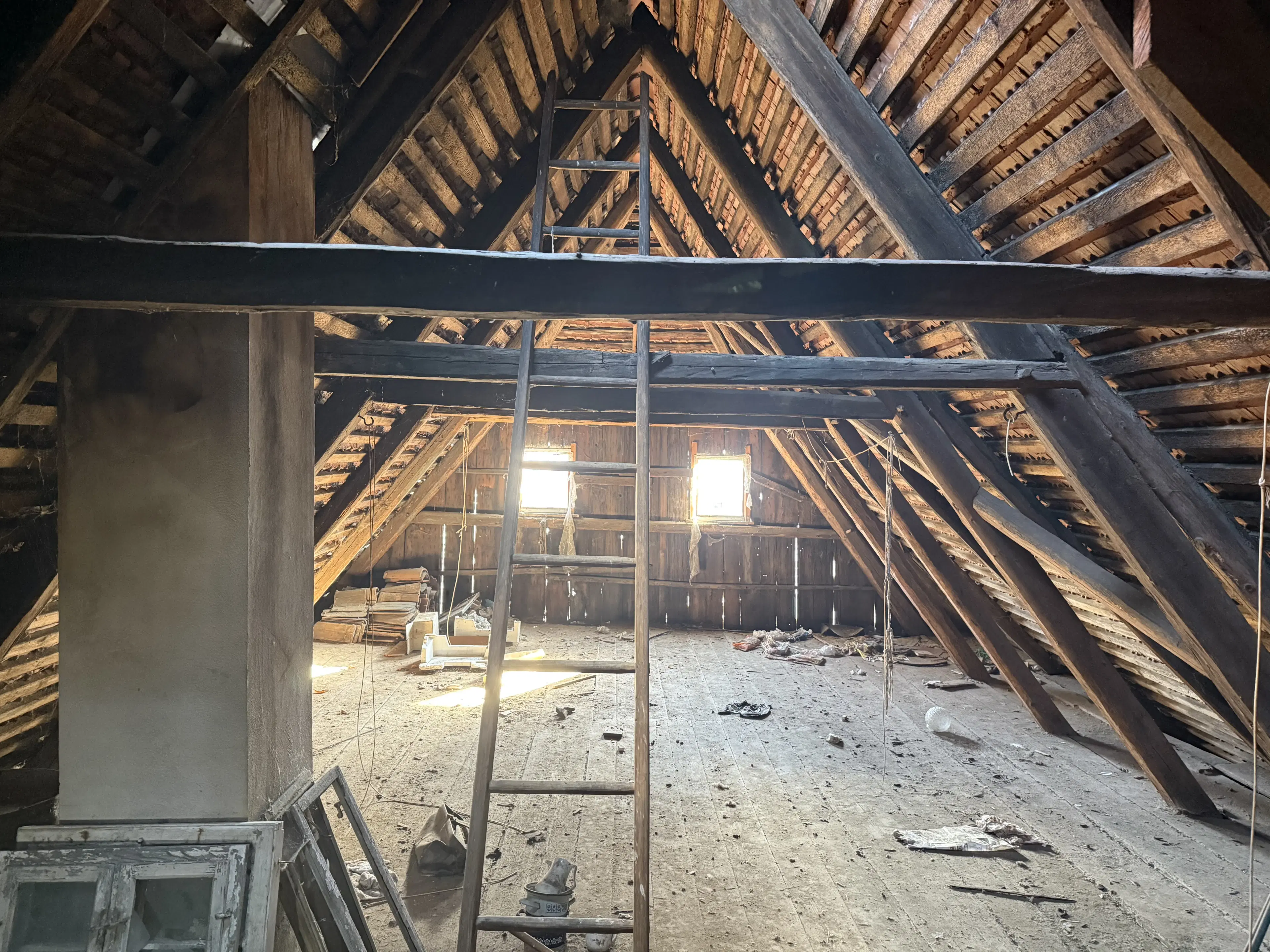 Traditioneel vakwerkhuis in Obercunnersdorf, Bautzen - Duitsland