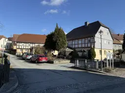 Traditioneel vakwerkhuis in Obercunnersdorf, Bautzen - Duitsland