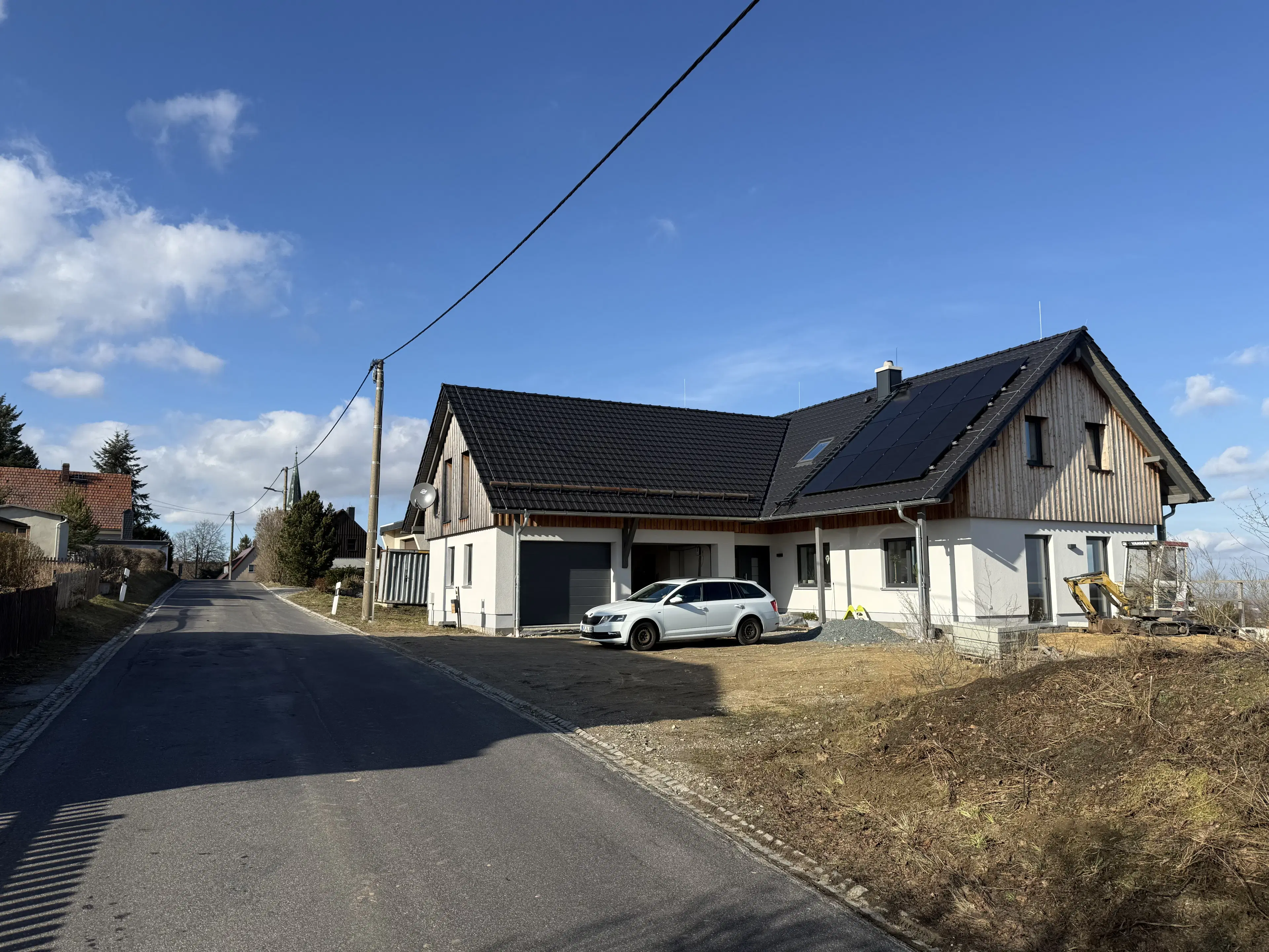 Traditioneel vakwerkhuis in Obercunnersdorf, Bautzen - Duitsland