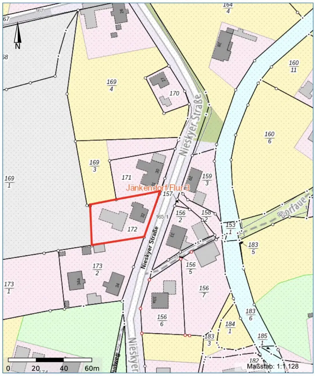 Woonhuis met schuur op 1.309 m² perceel in Jänkendorf - Duitsland
