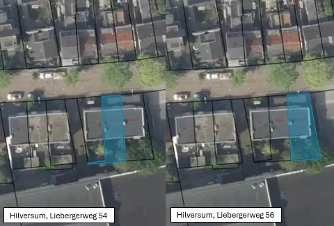 Combinatie: Liebergerweg 54 en 56 te Hilversum