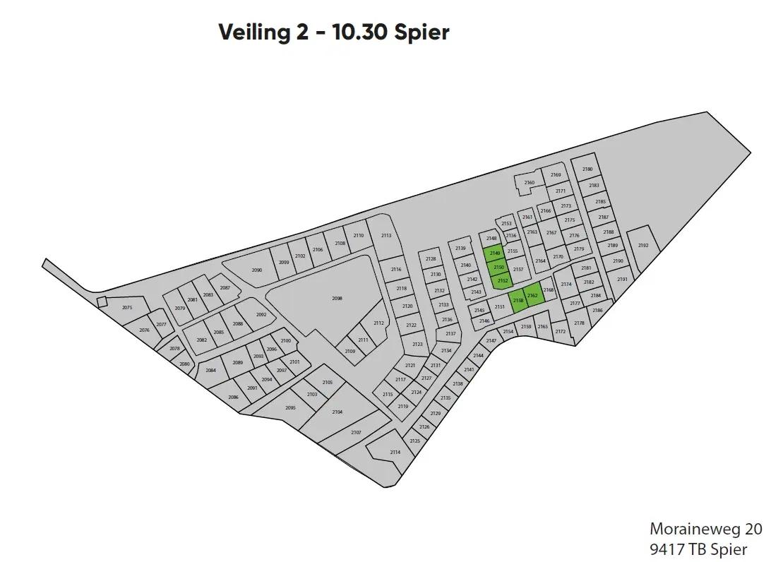 5 percelen grond gelegen op Resort De Moraine te Spier